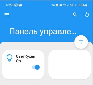 Domoticz Lite на Samsung Galaxy A55 5G успешно подключается к Domoticz 2024.7